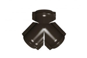 Тройник Y малого конька полукруглого 0,45 PE с пленкой RR 32 темно-коричневый