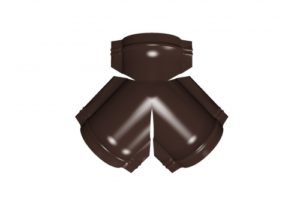 Тройник Y малого конька полукруглого 0,45 Drap с пленкой RAL 8017 шоколад