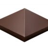 Колпак на столб 390х390мм 0,5 Satin с пленкой RAL 8017 шоколад