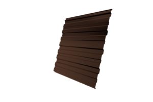 Профнастил C10R Grand Line 0,5 GreenCoat Pural BT, matt RR 887 шоколадно-коричневый (RAL 8017 шоколад)