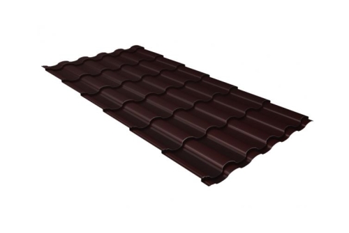 Металлочерепица кредо Grand Line 0,5 PurLite Matt RAL 8017 шоколад