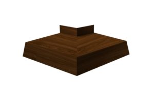 Угол отлива внешний 100 0,45 Print Elite с пленкой Choco Wood TwinColor