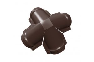 Четверник конька малого полукруглого 0,5 Satin с пленкой RAL 8017 шоколад