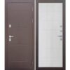 Входная дверь с терморазрывом металлическая 11 см ISOTERMA Медный антик Астана милки (2050х860 мм) правая