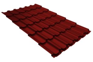 Металлочерепица квинта плюс 0,5 Rooftop Бархат RAL 3011 коричнево-красный