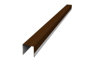 Планка вертикальная обратная для горизонтального монтажа штакетника 0,45 Print Elite Choco Wood TwinColor