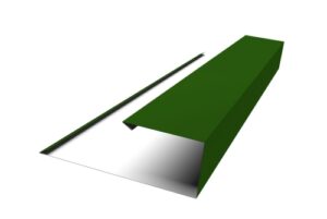 Планка торцевая страховочная 0,45 PE с пленкой RAL 6002 лиственно-зеленый (3м)