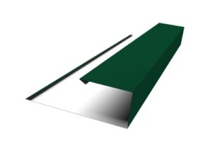 Планка торцевая страховочная Grand Line 0,5 Satin с пленкой RAL 6005 зеленый мох (3м)