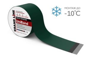 Герметизирующая лента Grand Line UniBand самоклеящаяся RAL 6005 зеленая 10м*20см