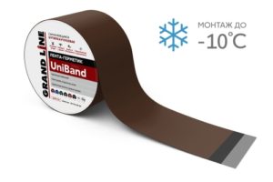 Герметизирующая лента Grand Line UniBand самоклеящаяся RAL 8017 коричневая 10м*20см