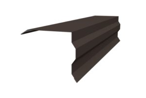 Планка торцевая фигурная 100х85 0,5 Velur X RR 32 темно-коричневый (3м)
