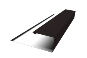 Планка торцевая страховочная Grand Line 0,5 Velur X RAL 9005 черный (2м)